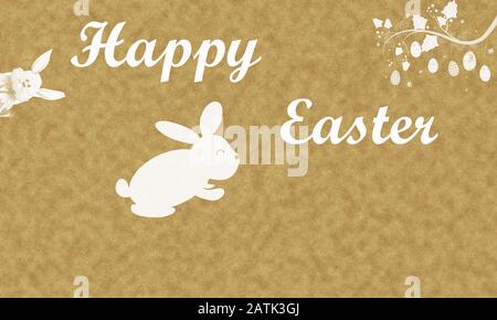 Banner di sfondo carta di Pasqua felice Foto Stock