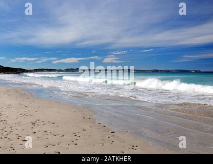 Onde A Lonesome Vivonne Bay Beach Kangaroo Island Sa Australia Foto Stock