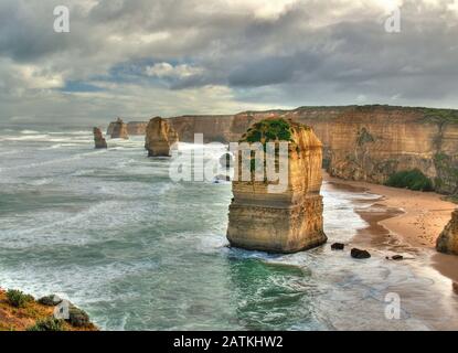 Spettacolare Vista Da Castle Rock A 12 Apostoli A Great Ocean Road Victoria Australia Foto Stock