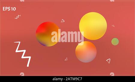 Trama di sfondo, non utilizzata. Fantasia spaziale recente. Design minimalista con disegni colorifici. Corallo colorato. Un'illustrazione dello sfondo a tema spaziale. Colore Illustrazione Vettoriale