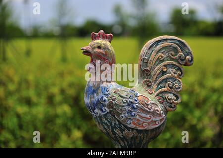 Rooster statua Città Foto Stock