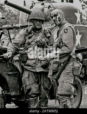 101st Airborne Division a Utah Beach Foto Stock