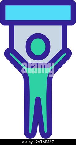 partecipazione al vettore icona rally. Illustrazione del simbolo del contorno isolato Illustrazione Vettoriale