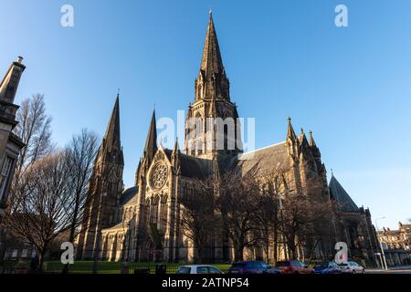 Cattedrale di Santa Maria (episcopale) nel West End di Edimburgo, Scozia, Regno Unito Foto Stock