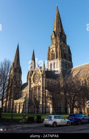 Cattedrale di Santa Maria (episcopale) nel West End di Edimburgo, Scozia, Regno Unito Foto Stock