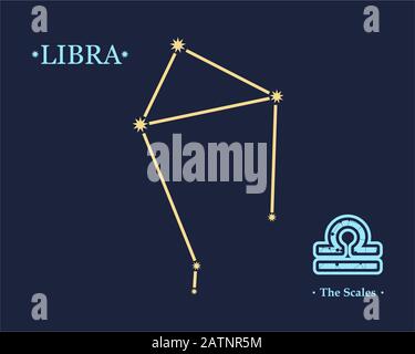 Astrologia Registrati Libra. Illustrazione Vettoriale