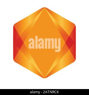 Logo astratto esagonale. Modello del logo vettoriale. Elemento di progettazione Illustrazione Vettoriale