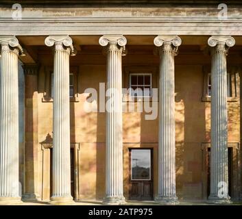 Il master Lodge al Downing College, università di Cambridge, Inghilterra, in una soleggiata giornata invernale. Foto Stock