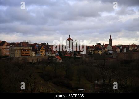 Tipici edifici di Nurnberg in Germania durante l'inverno in Germania Foto Stock