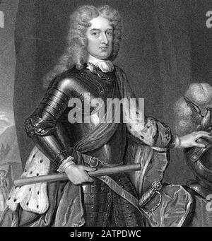 JOHN Churchill, primo Duca di Marlborough (1650-1722) soldato inglese e più Foto Stock