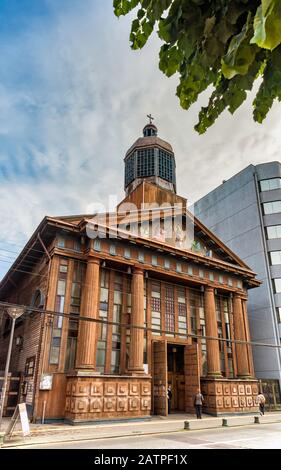 Iglesia Catedral De Puerto Montt, Cattedrale Cattolica Di Puerto Montt, Regione Di Los Lagos, Patagonia, Cile Foto Stock