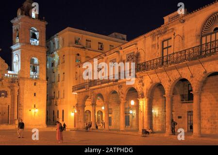 Cuba, l'Avana, Plaza de la Catedral, Foto Stock