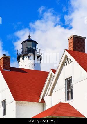 Faro Di Point Iroquois, Upper Penninsula, Brimley, Michigan, Stati Uniti Foto Stock