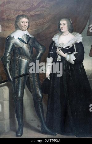 Federico Enrico, Principe d'Orange, 1584 - 1647, con sua moglie Amalia di Solms-Braunfels, 1602 - 1675. Foto Stock