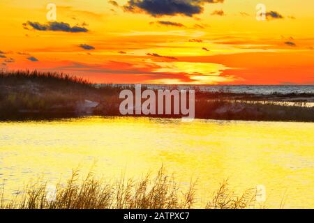 North Platte Outlet, Sleeping Bear Dunes National Lakeshore, Empire, Michigan, Stati Uniti Foto Stock