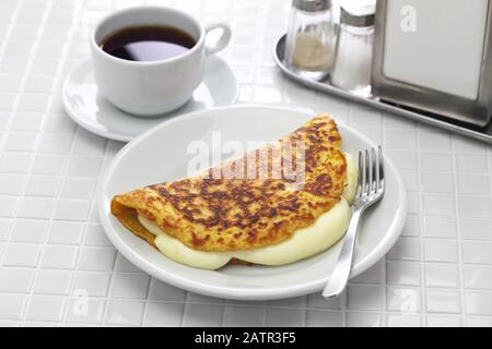 cachapa, frittella di mais venezuelana con formaggio fatto a mano Foto Stock