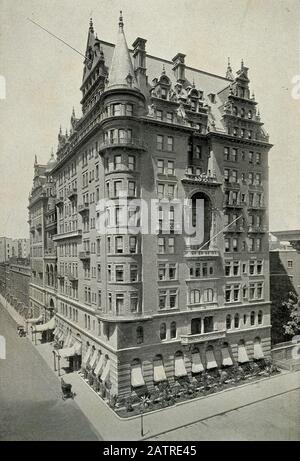 HOTEL Waldorf-ASTORIA, New York, nel 1893. Fu demolita nel 1929 per costruire l'Empire state Building. Foto Stock