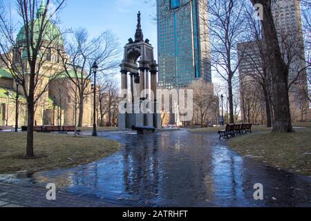 Monumento A Dorchester Square, Montreal Foto Stock