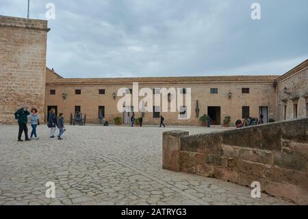 Castell de Sant Carles de Palma de Mallorca , España. Museo storico militarista del siglo XVII Contruido sobre un antiguo puerto Romano Foto Stock