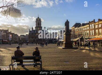 Delft, Paesi Bassi, Olanda, 18 Gennaio 2020. Stadhuis (Municipio) (Stile Rinascimentale) Foto Stock