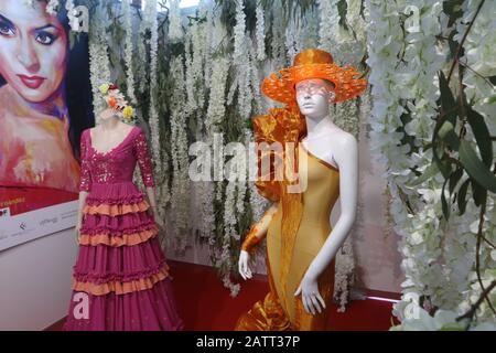 2 febbraio 2020: 3 febbraio 2020 (Siviglia) Oggi è stato celebrato l'ultimo giorno della 25 edizione della porta di moda Flamenca International, SIMOF nel Palazzo dei Congressi di Siviglia Credit: Lorenzo Carnero/ZUMA Wire/Alamy Live News Foto Stock