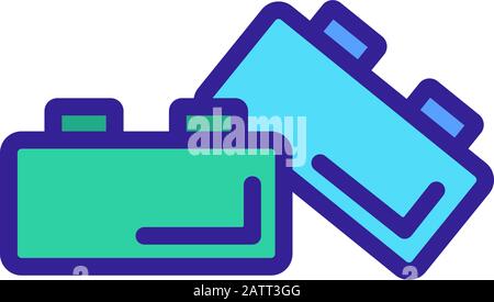 I bambini la costruzione di blocchi di vettore di icona. Isolate il simbolo di contorno illustrazione Illustrazione Vettoriale