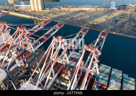 Porto Di Long Beach E Los Angeles Container Yard Foto Stock