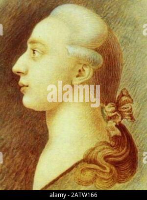 Giacomo CASANOVA (1725-1798) scrittore e avventuriero italiano, disegnato dal fratello Francesco Foto Stock