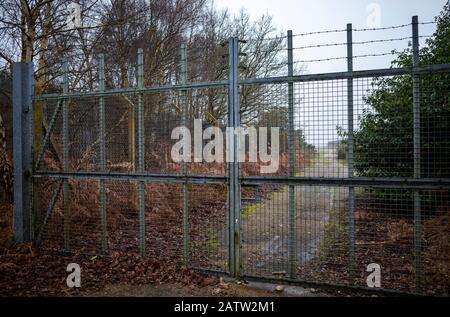 UFO Trail informazioni bordo, East Gate, RAF Woodbridge, Suffolk, Regno Unito. Foto Stock