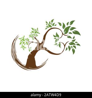 Logo di alimenti naturali e biologici. Icona eco-compatibile. Icona ecologia.