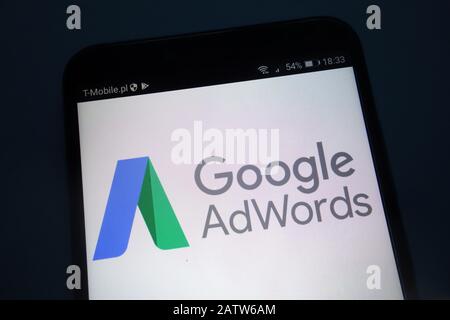 Logo Google AdWords su smartphone Foto Stock