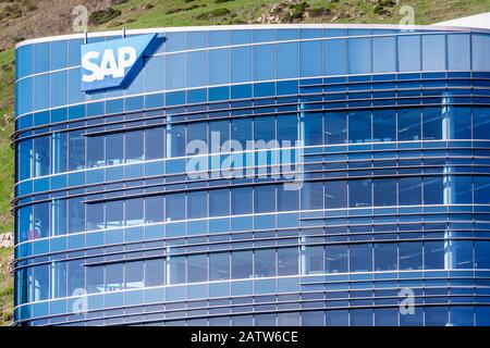 2 febbraio 2020 San Francisco Sud / CA / USA - sede di SAP SuccessFactors a Silicon Valley; SAP SuccessFactors è un compan multinazionale americano Foto Stock