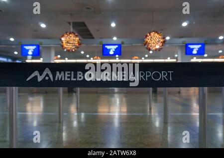 Melbourne, Australia - 10 dicembre 2016: Zona di check-in all'aeroporto di Melbourne Foto Stock