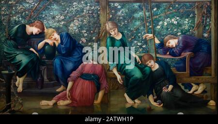 La Corte D'Oro, Della Serie Briar Rose, Edward Coley Burne-Jones, 1894, Foto Stock