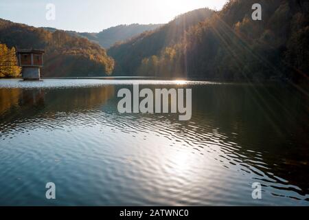 Uomo fatto lago in Serbia Foto Stock