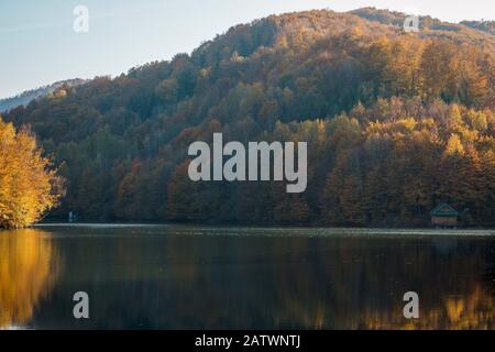 Uomo fatto lago in Serbia Foto Stock