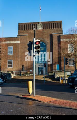 Royal Tunbridge Wells Town Hall, Tunbridge Wells, Kent, sede degli uffici del comune, Regno Unito Foto Stock