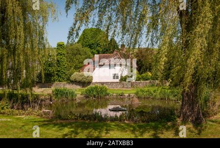 Villaggio stagno, East Dean, Chichester, West Sussex, Inghilterra. Foto Stock