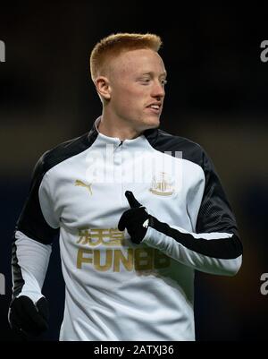 Oxford, Regno Unito. 04th Feb, 2020. Matthew 'matty' Longstaff della partita di Newcastle United durante la partita di replay round 4th della fa Cup tra Oxford United e Newcastle United al Kassam Stadium, Oxford, Inghilterra, il 4 febbraio 2020. Foto Di Andy Rowland. Credito: Prime Media Images/Alamy Live News Foto Stock