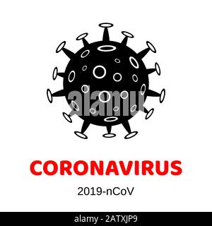 Mers-Cov (coronavirus della sindrome respiratoria del Medio Oriente), Nuovo coronavirus (2019-nCoV), modello di ceppo del virus astratto del coronavirus 2019-nCoV. Vettore i Illustrazione Vettoriale