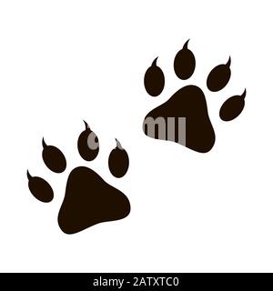 Immagine del vettore di stampa Paw isolata Illustrazione Vettoriale