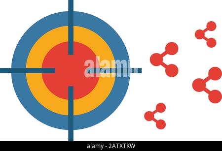 Ad icona di bersagliamento. Semplice elemento da smm raccolta di icone. Creative ad icona di bersagliamento ui, ux, applicazioni software e infographics Illustrazione Vettoriale