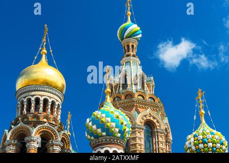 Chiesa del Salvatore sul sangue versato (Cattedrale della Resurrezione di Cristo) a San Pietroburgo, Russia Foto Stock