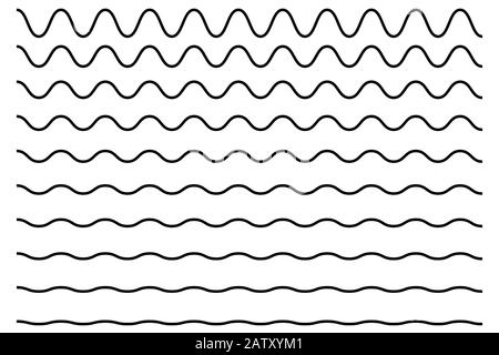 Ripetizione del vettore a zig-zag della linea d'onda Illustrazione Vettoriale