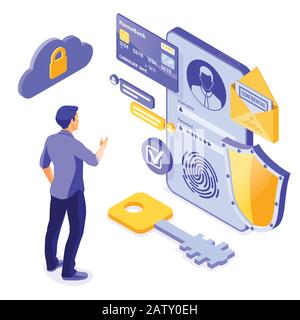 Protezione Dei Dati Personali Illustrazione Vettoriale