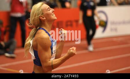 Ostrava, Repubblica Ceca. 05th Feb, 2020. Klara Seidlova (CZE) ha vinto la gara femminile di 60m durante la gara annuale di Gala al coperto 2020, il 5 febbraio 2020, a Ostrava, Repubblica Ceca. Credito: Petr Sznapka/Ctk Foto/Alamy Live News Foto Stock