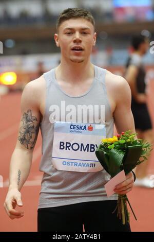 Ostrava, Repubblica Ceca. 05th Feb, 2020. Oliver Bromby (GBR) ha vinto la gara Men 60m durante la gara annuale indoor Gala 2020, il 5 febbraio 2020, a Ostrava, Repubblica Ceca. Credito: Petr Sznapka/Ctk Foto/Alamy Live News Foto Stock