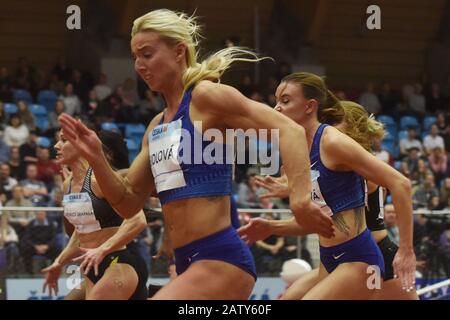 Ostrava, Repubblica Ceca. 05th Feb, 2020. Klara Seidlova (CZE) ha vinto la gara femminile di 60m durante la gara annuale di Gala al coperto 2020, il 5 febbraio 2020, a Ostrava, Repubblica Ceca. Credit: Jaroslav Ozana/Ctk Photo/Alamy Live News Foto Stock