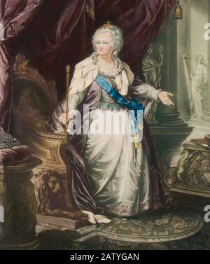 Caterina IL GRANDE imperatrice della Russia (1729-1796) Foto Stock