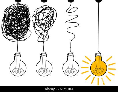 immagine vettoriale dell'immagine concettuale delle lampadine Illustrazione Vettoriale